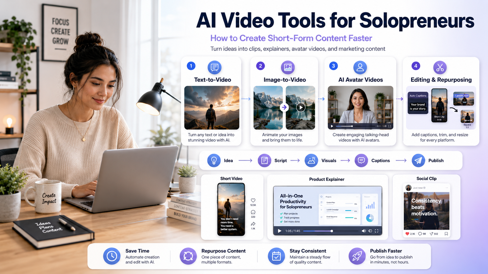 AI Video Tools for Solopreneurs: Create Short-Form Content Faster