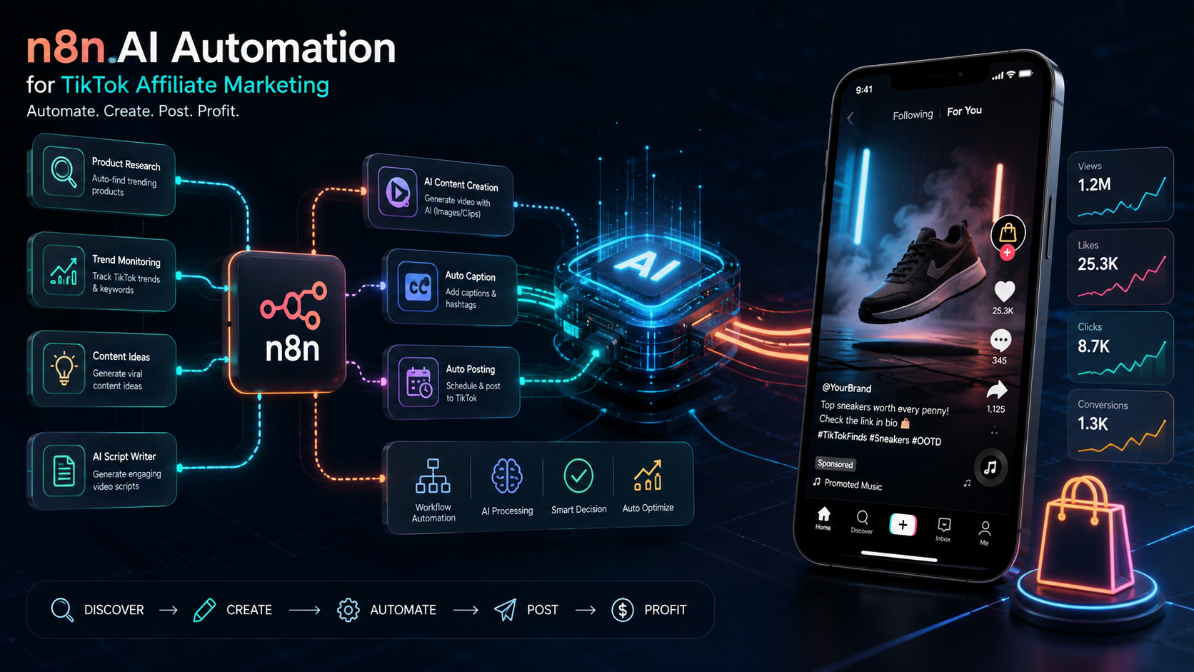 n8n ai automation tiktok affiliate